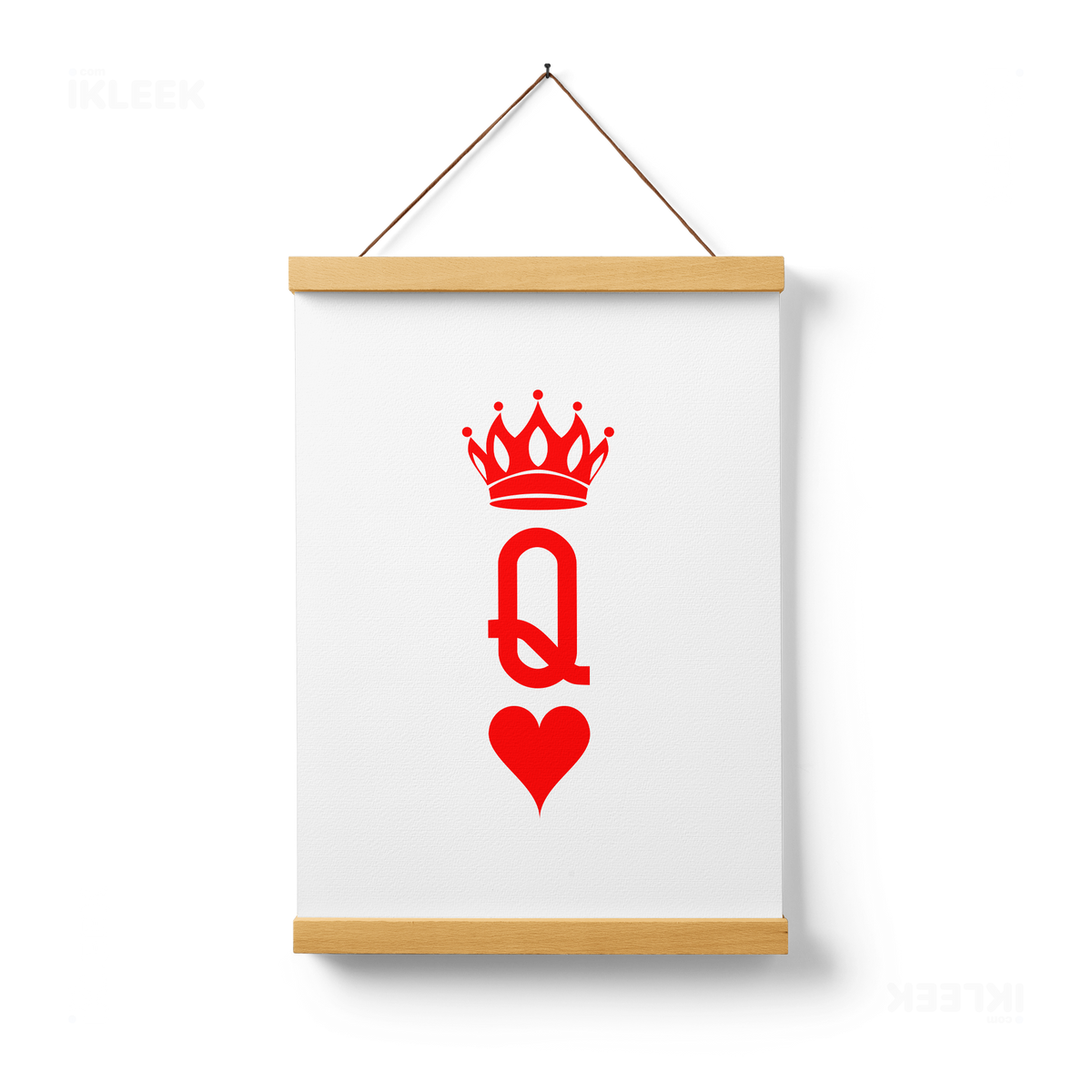 QueenOfHearts Magnetic Hanger Poster 01 Natural Wood