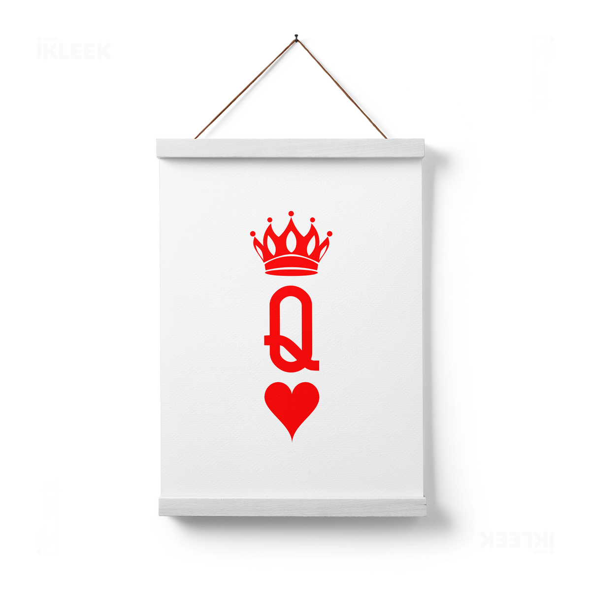 QueenOfHearts Magnetic Hanger Poster 01 White Wood