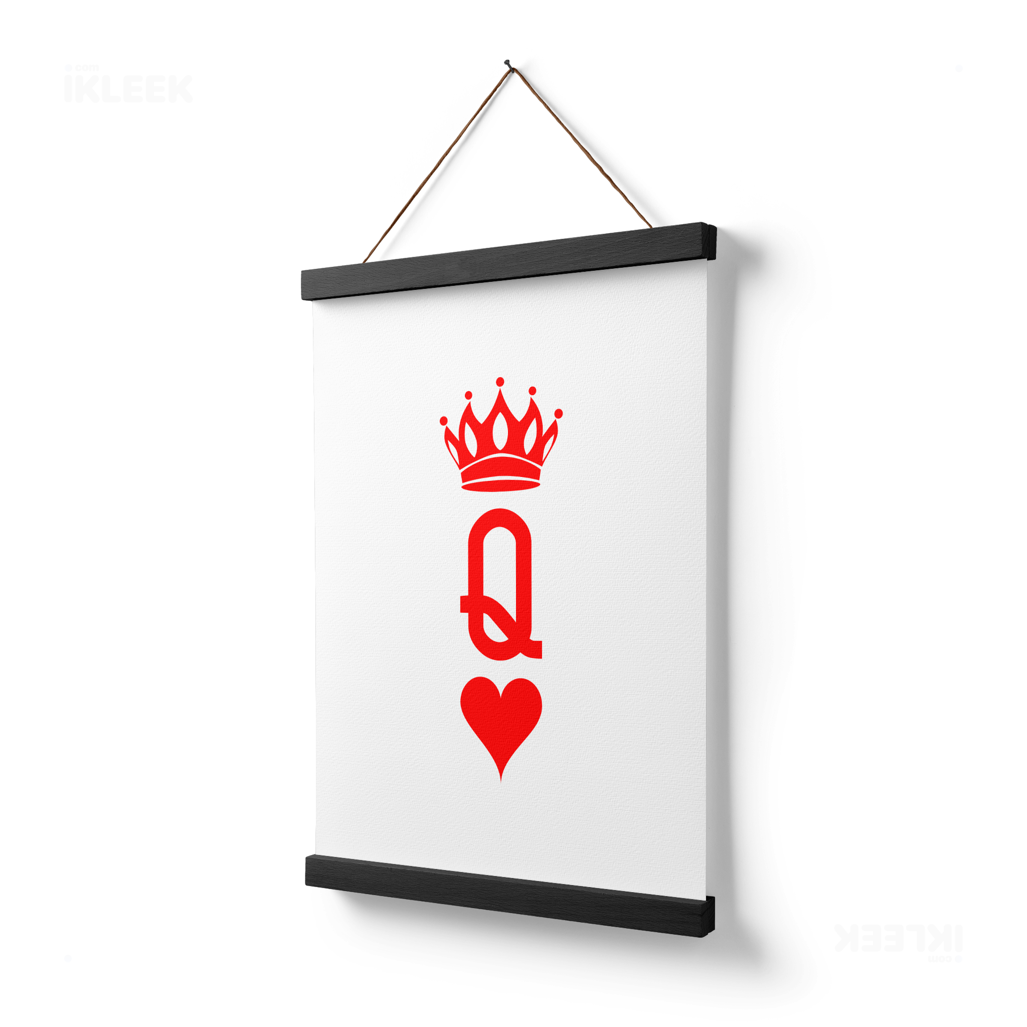 QueenOfHearts Magnetic Hanger Poster 03 Black Wood