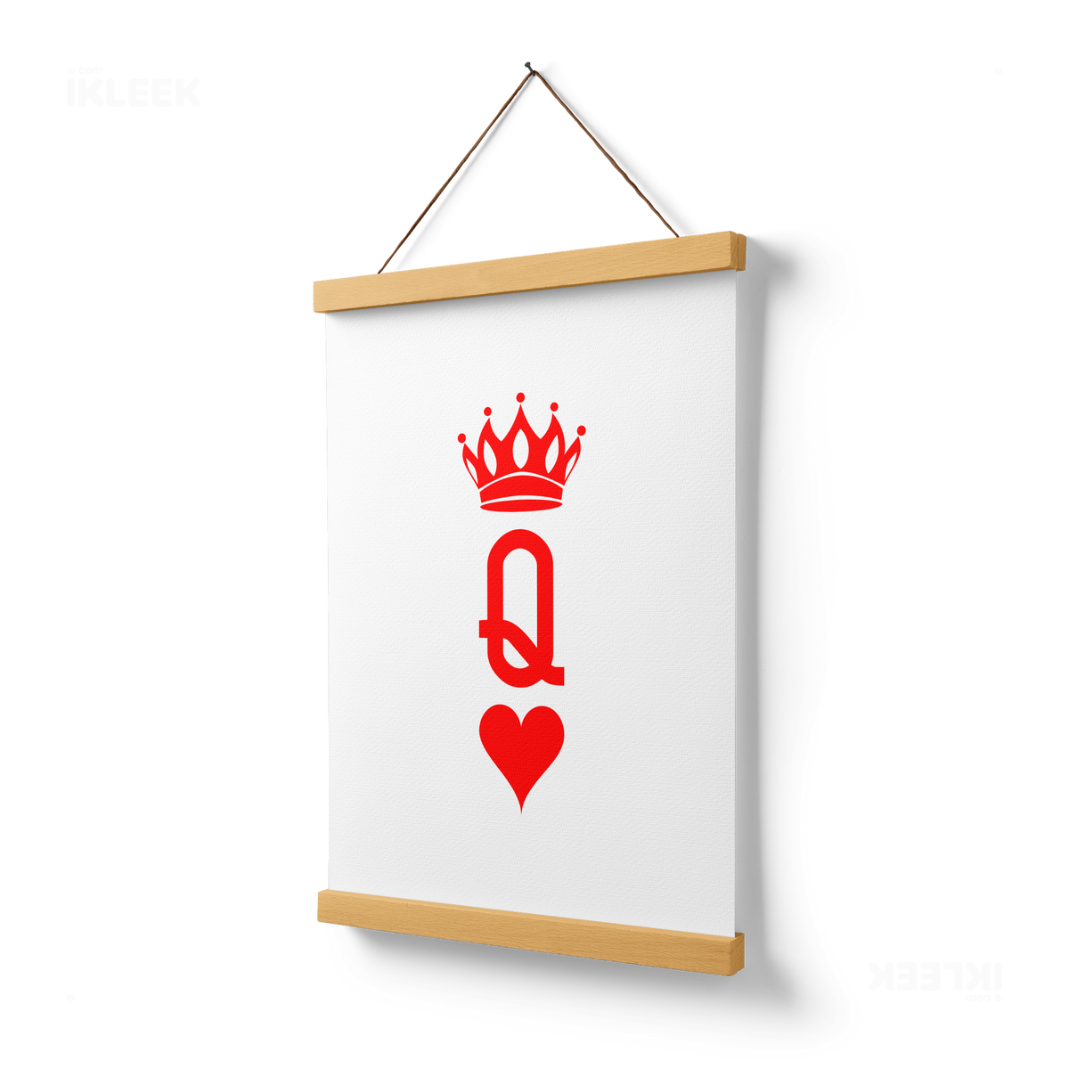 QueenOfHearts Magnetic Hanger Poster 03 Natural Wood