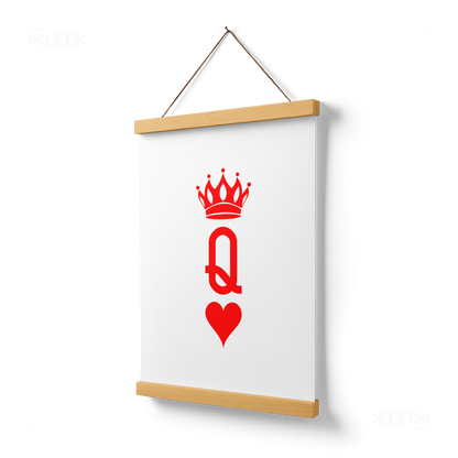QueenOfHearts Magnetic Hanger Poster 03 Natural Wood