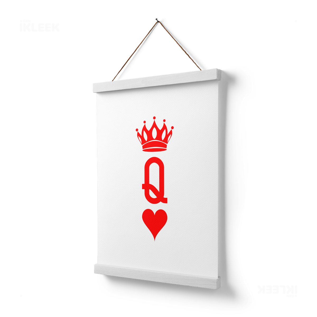 QueenOfHearts Magnetic Hanger Poster 03 White Wood