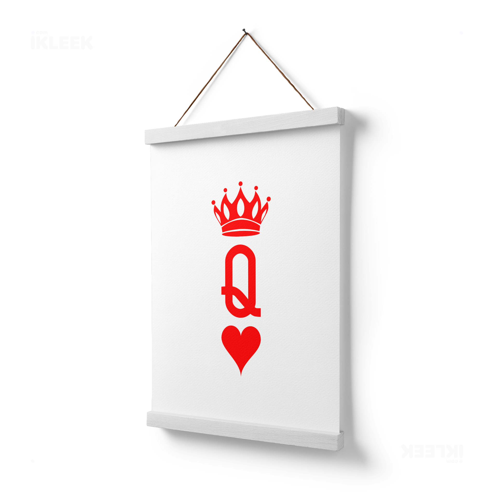 QueenOfHearts Magnetic Hanger Poster 03 White Wood