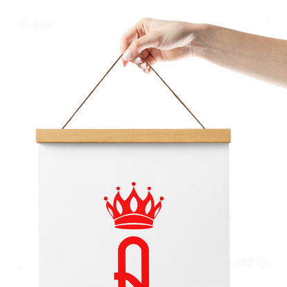 QueenOfHearts Magnetic Hanger Poster 05 Natural Wood
