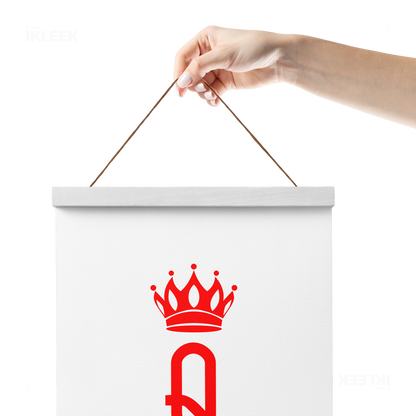 QueenOfHearts Magnetic Hanger Poster 05 White Wood