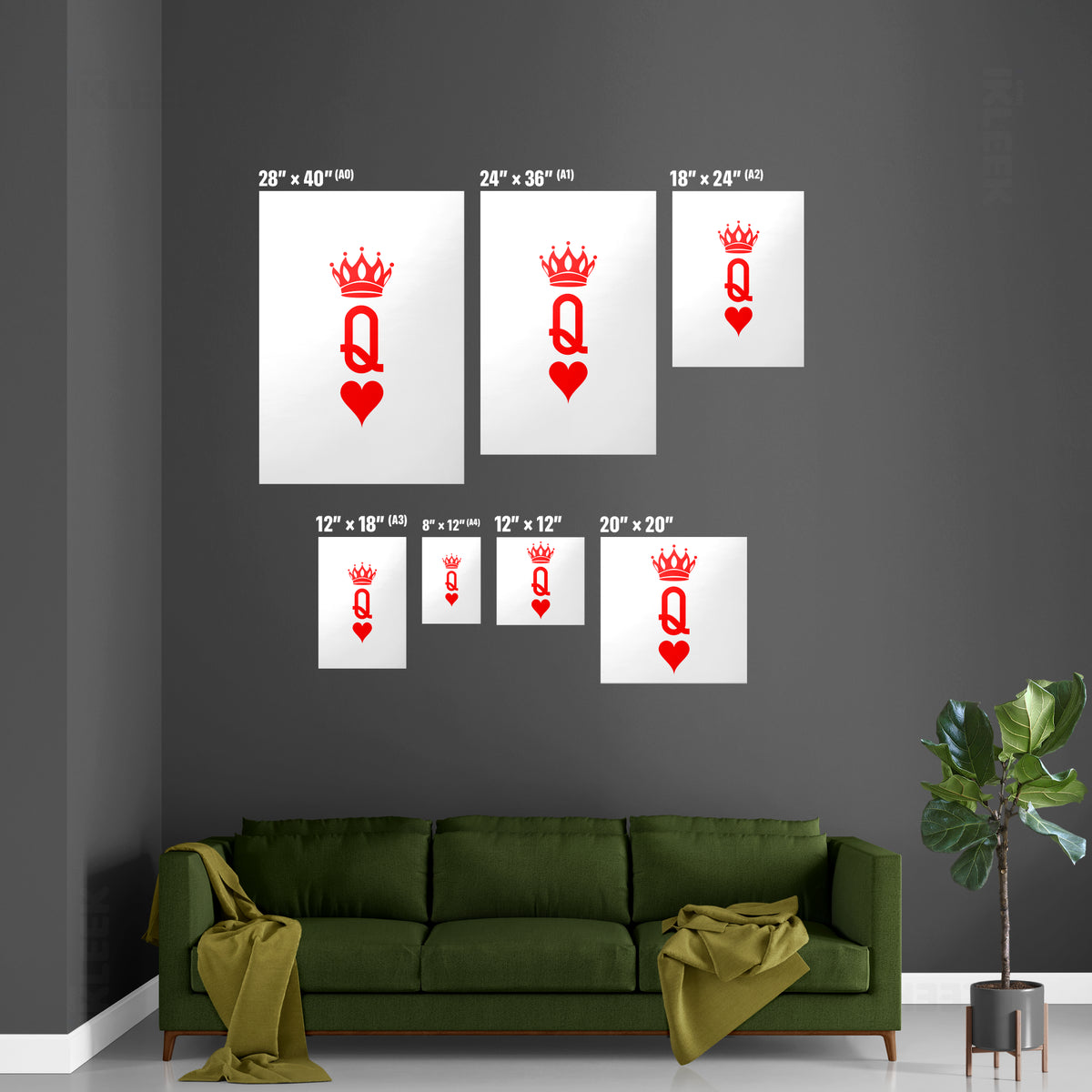 QueenOfHearts Magnetic Hanger Poster 06 White Wood