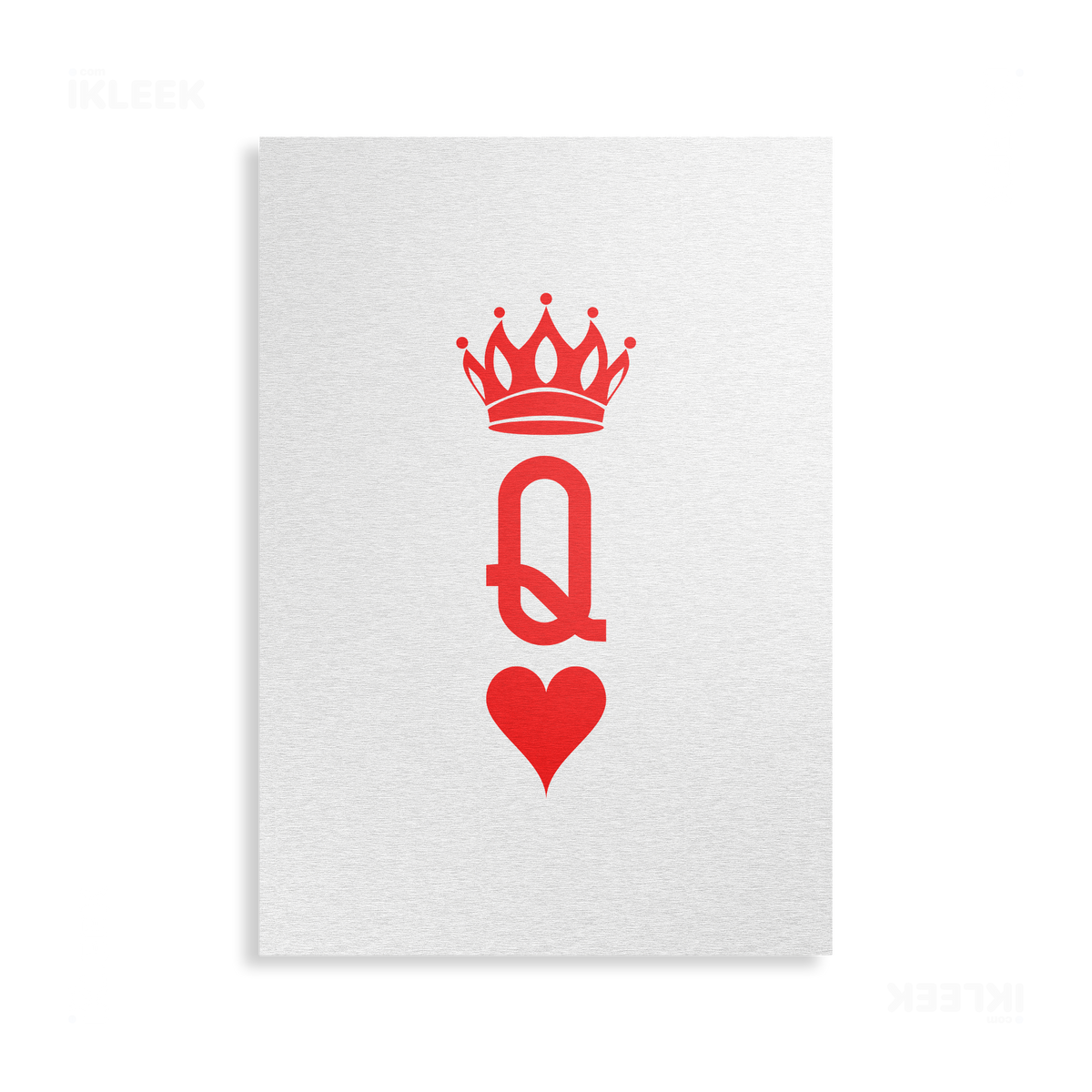 QueenOfHearts Metallic Print 01 Brushed Aluminum