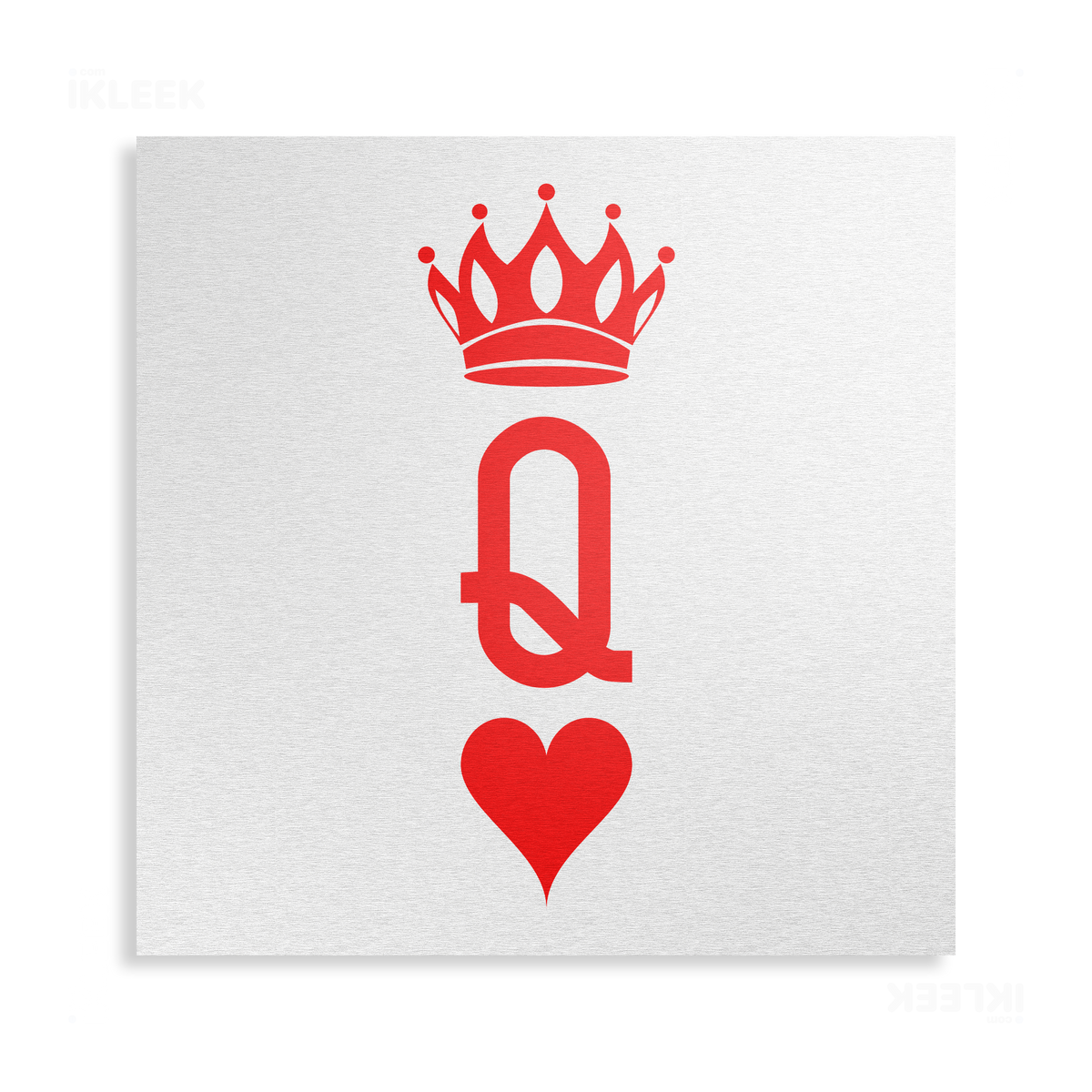 QueenOfHearts Metallic Print 04 Brushed Aluminum