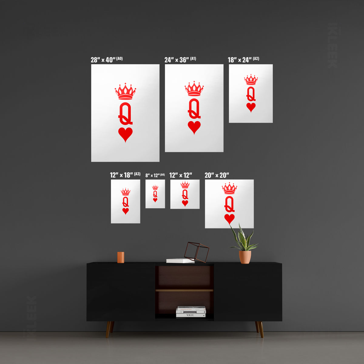 QueenOfHearts Metallic Print 05 Brushed Aluminum