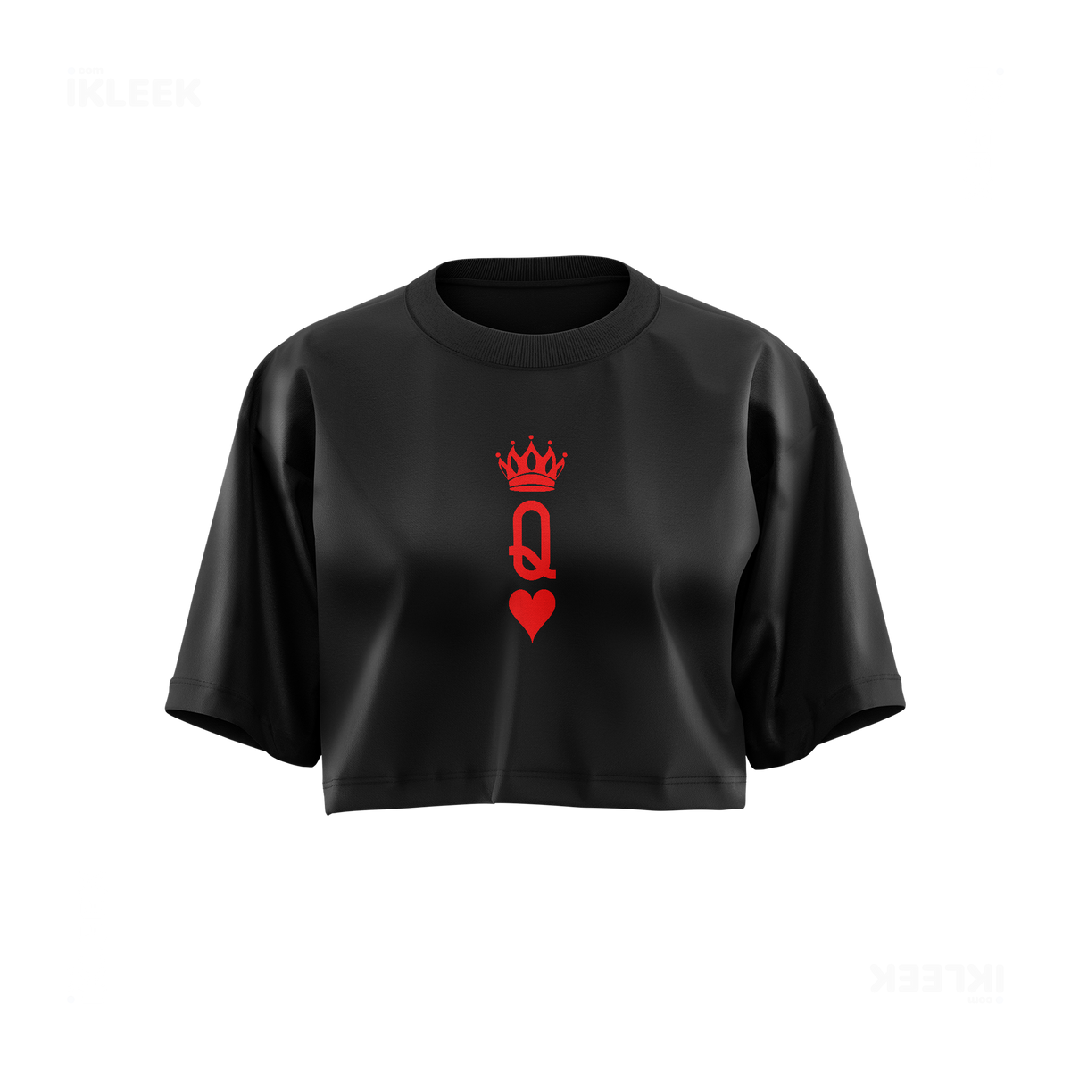 QueenOfHearts Over Sized Crop Top 01 Black