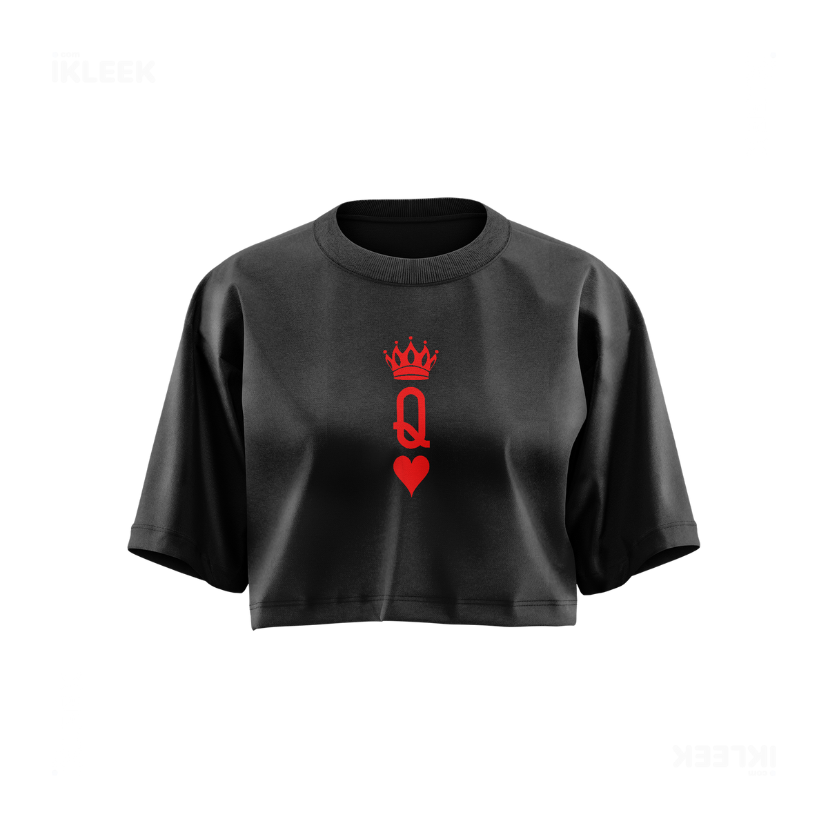 QueenOfHearts Over Sized Crop Top 01 Faded Black