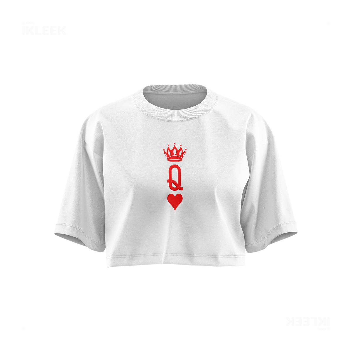 QueenOfHearts Over Sized Crop Top 01 White