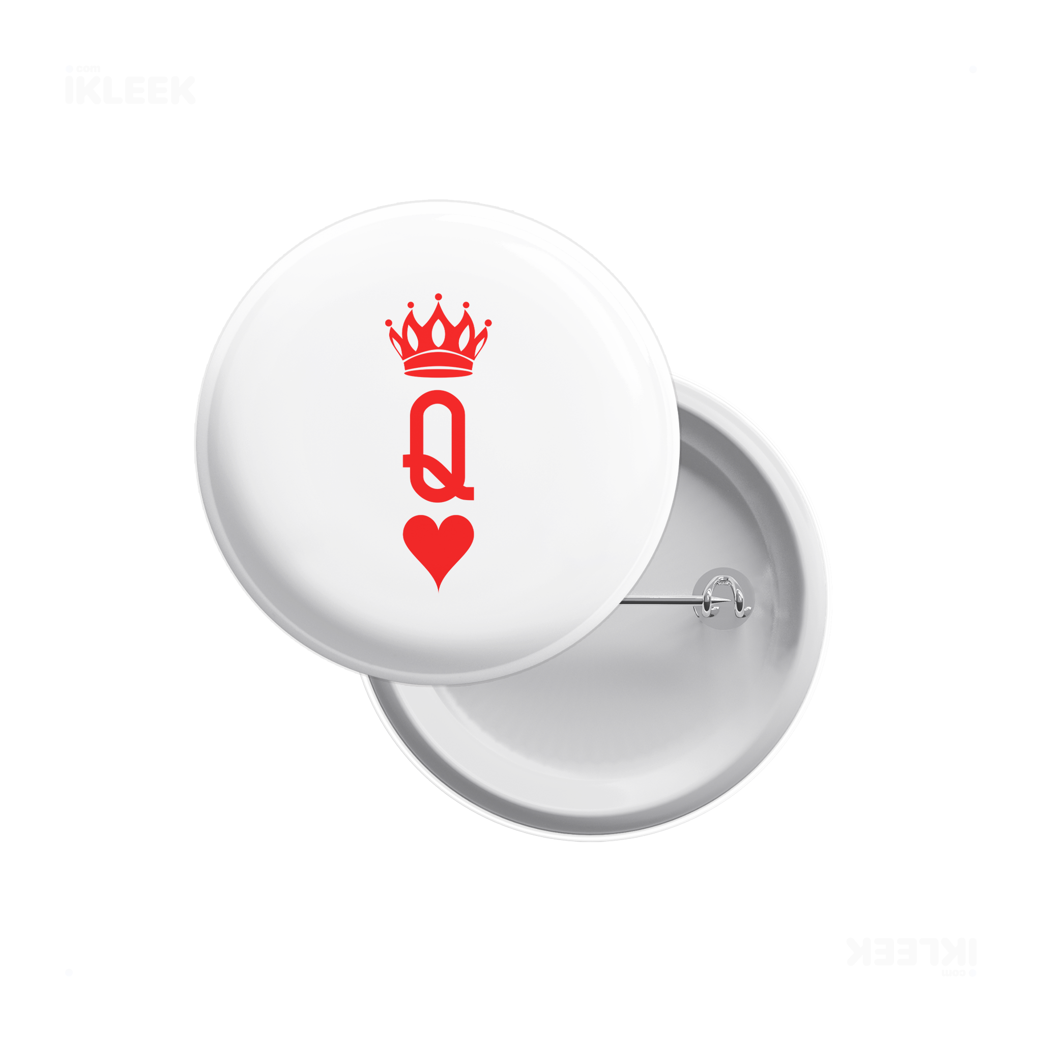 QueenOfHearts Pin Buttons 01 Round