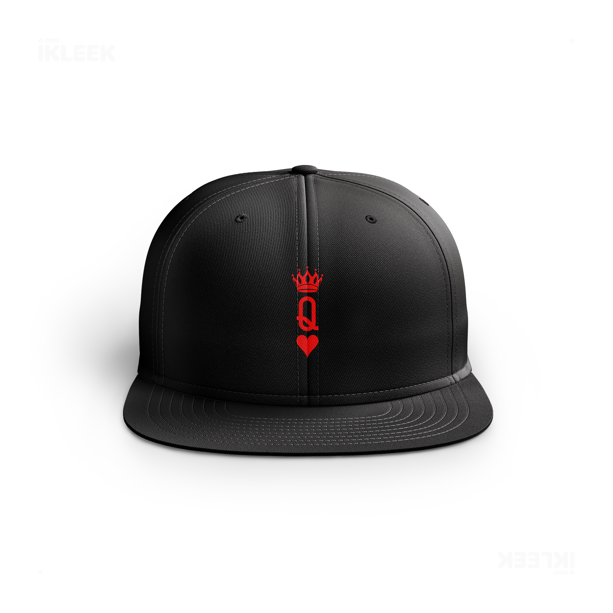 QueenOfHearts Snapback Caps 01 Black DTF