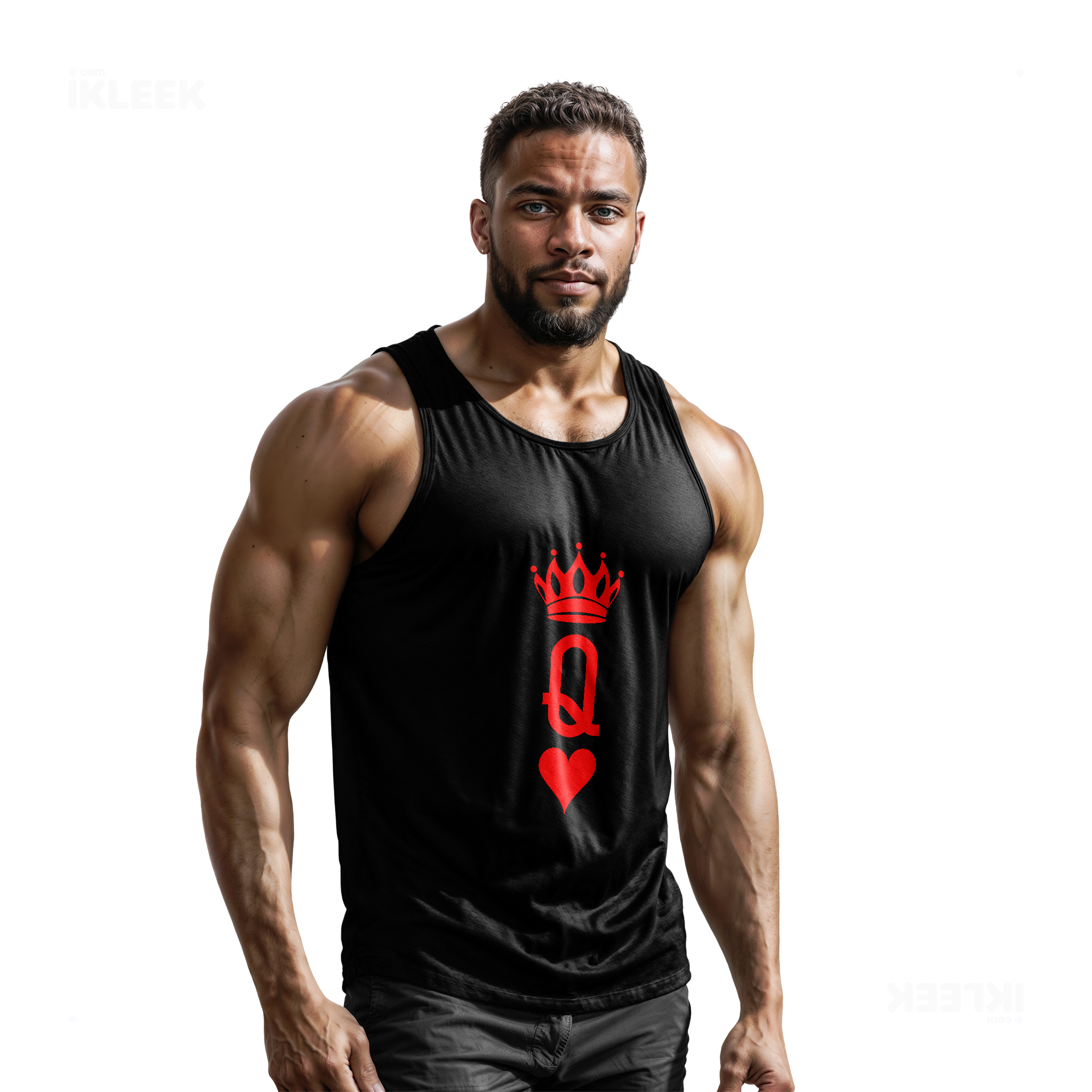 QueenOfHearts Tank Tops 02 Black