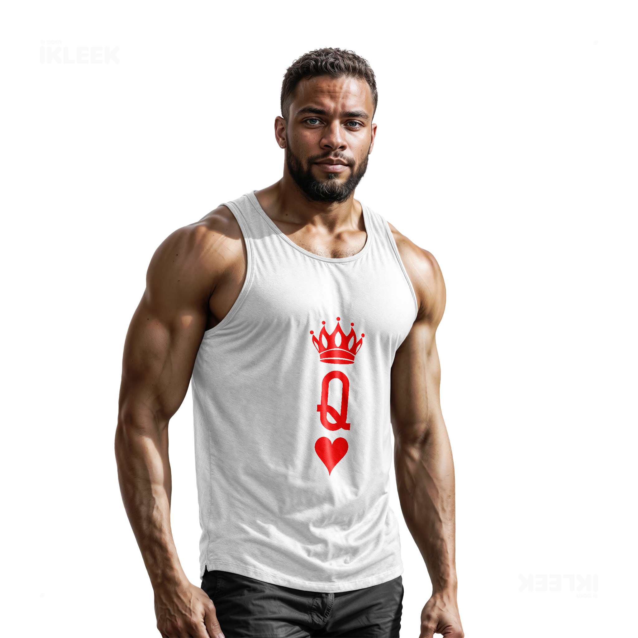 QueenOfHearts Tank Tops 02 White