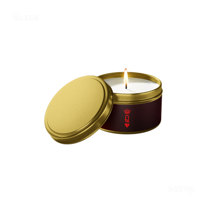 QueenOfHearts Tin Candle 01 Gold