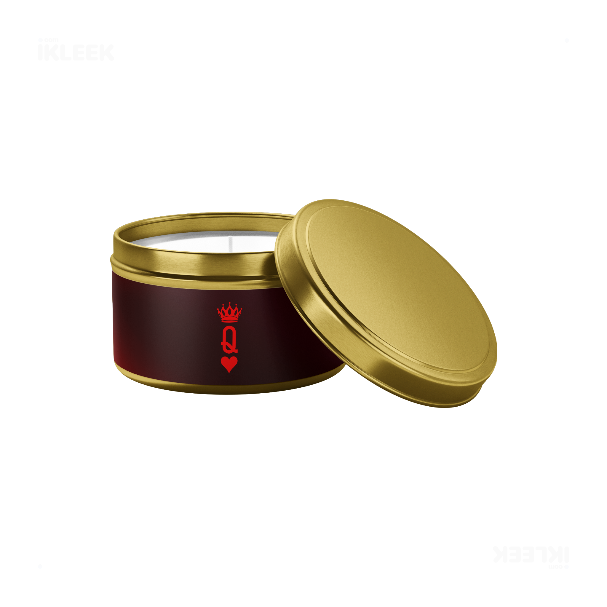 QueenOfHearts Tin Candle 03 Gold
