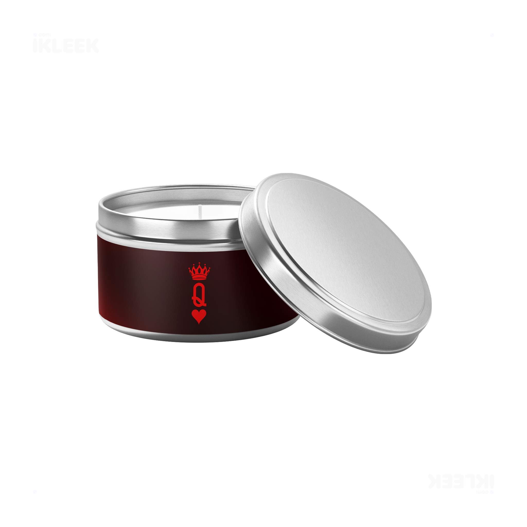 QueenOfHearts Tin Candle 03 Silver