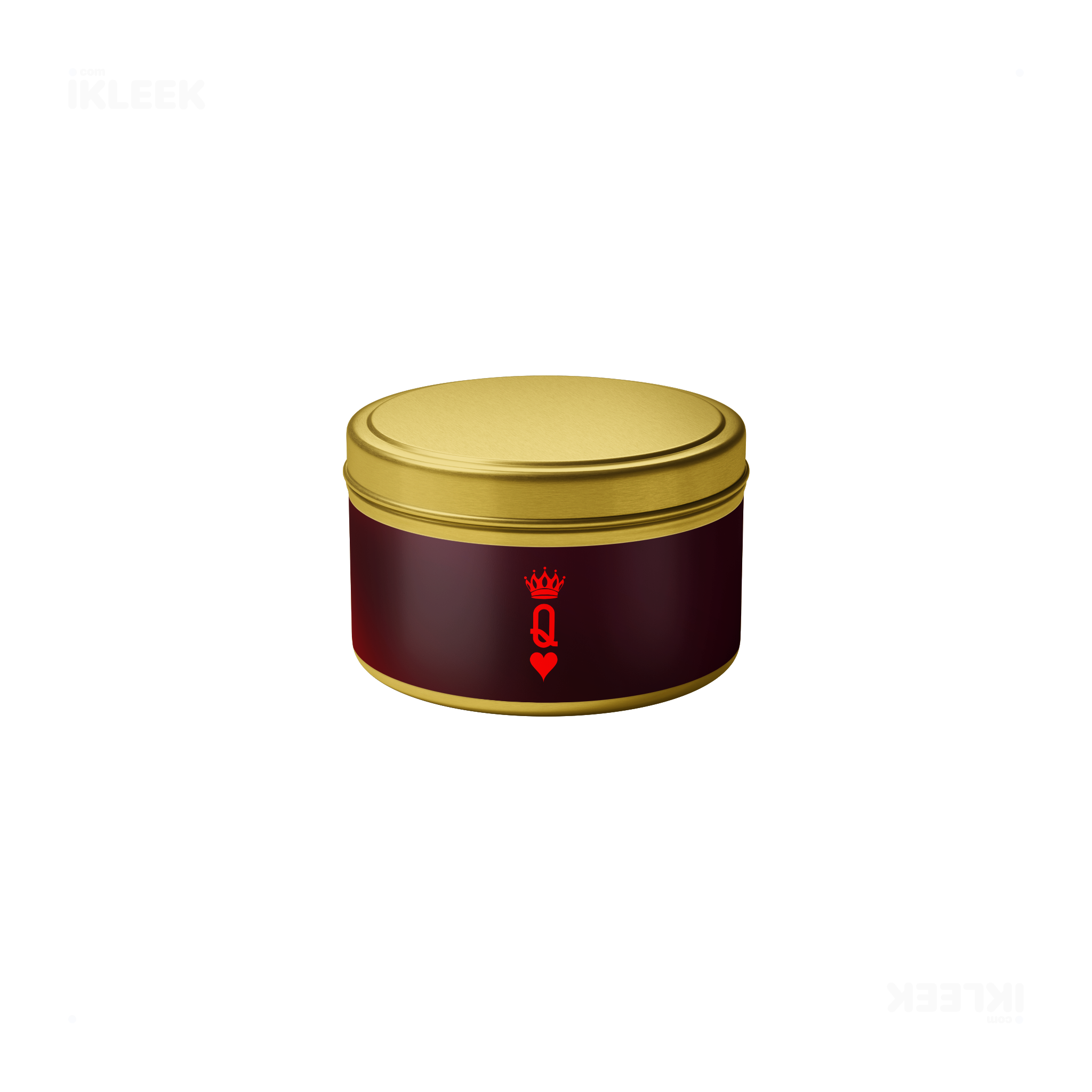 QueenOfHearts Tin Candle 04 Gold