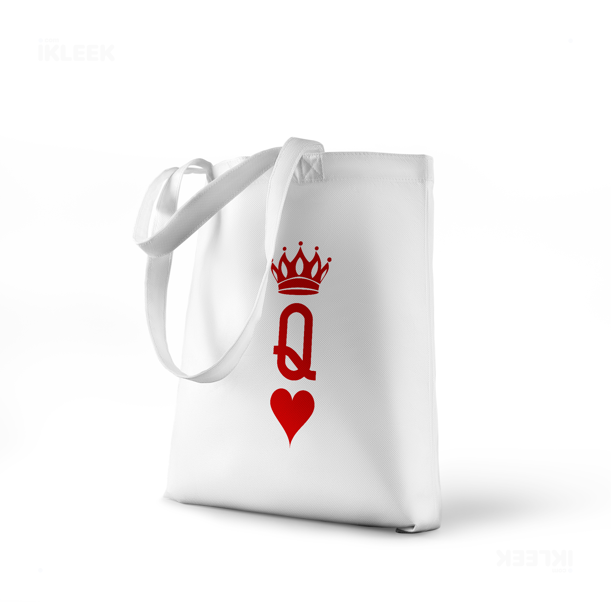 QueenOfHearts Tote Bags 01 White