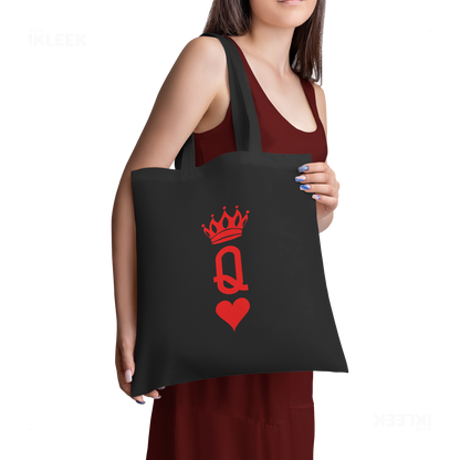 QueenOfHearts Tote Bags 02 Black