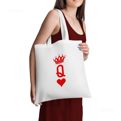 QueenOfHearts Tote Bags 02 White