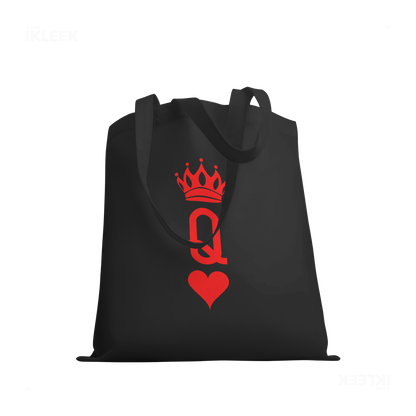 QueenOfHearts Tote Bags 03 Black