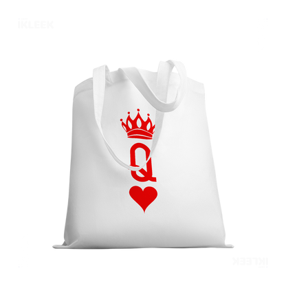 QueenOfHearts Tote Bags 03 White