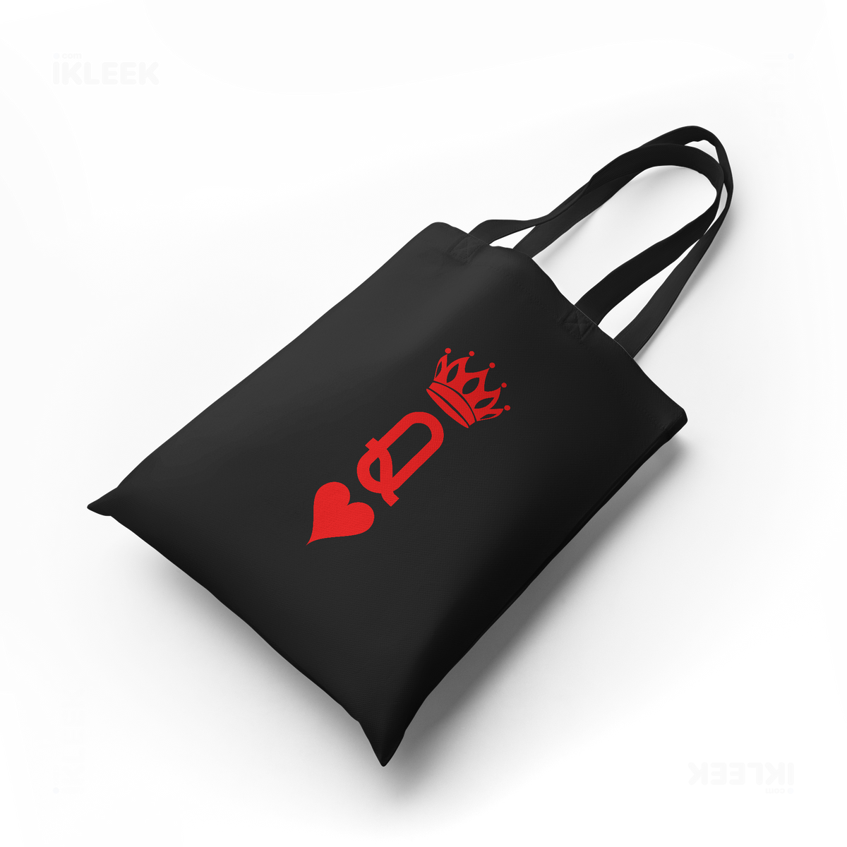 QueenOfHearts Tote Bags 04 Black
