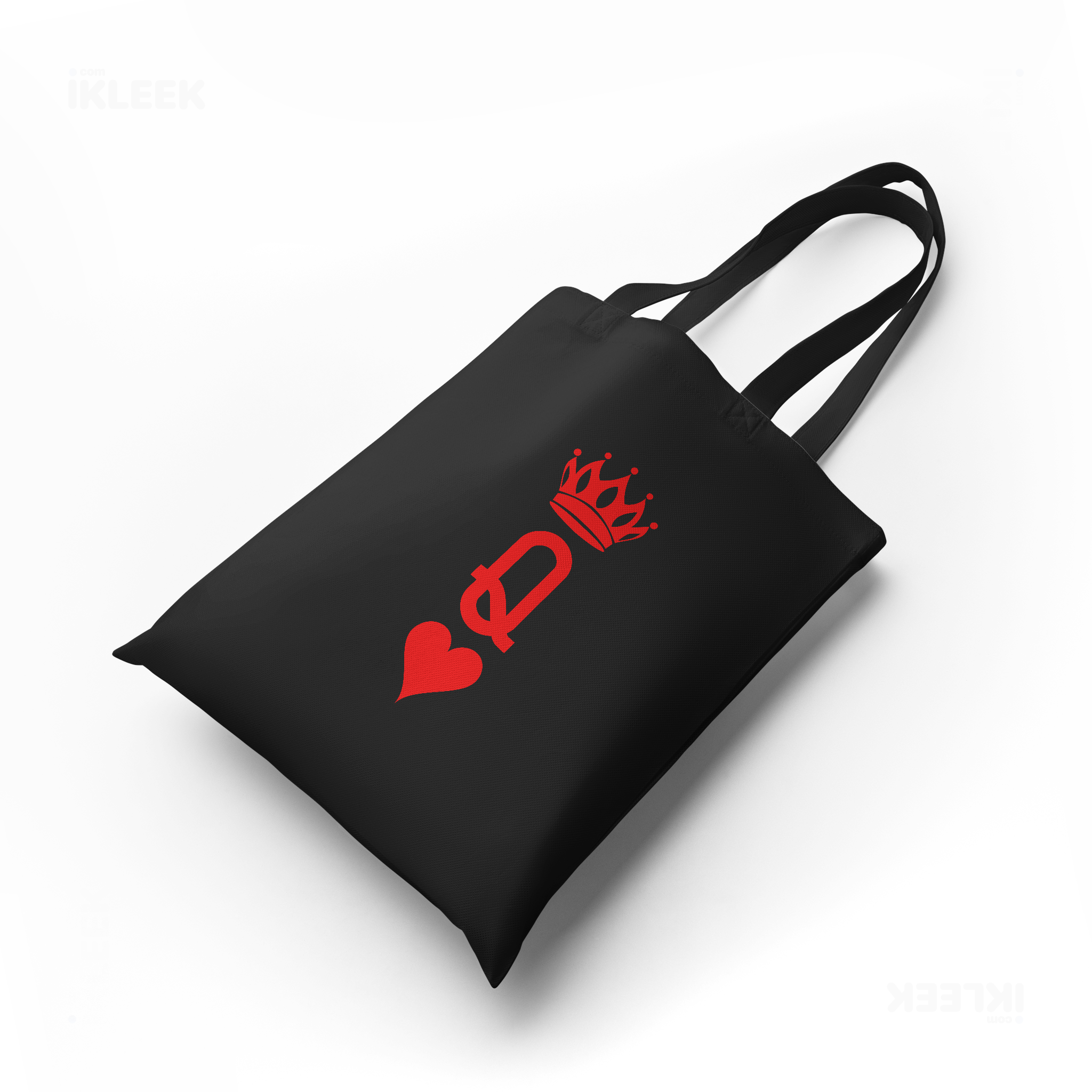 QueenOfHearts Tote Bags 04 Black