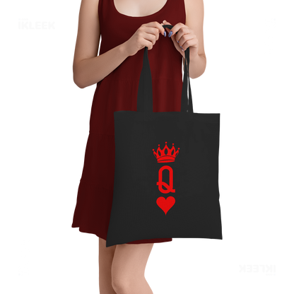 QueenOfHearts Tote Bags 05 Black
