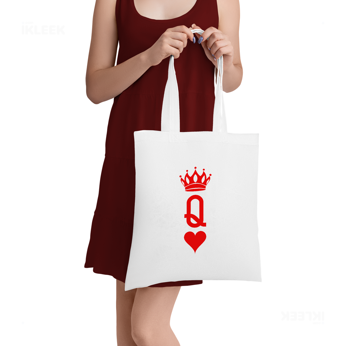 QueenOfHearts Tote Bags 05 White