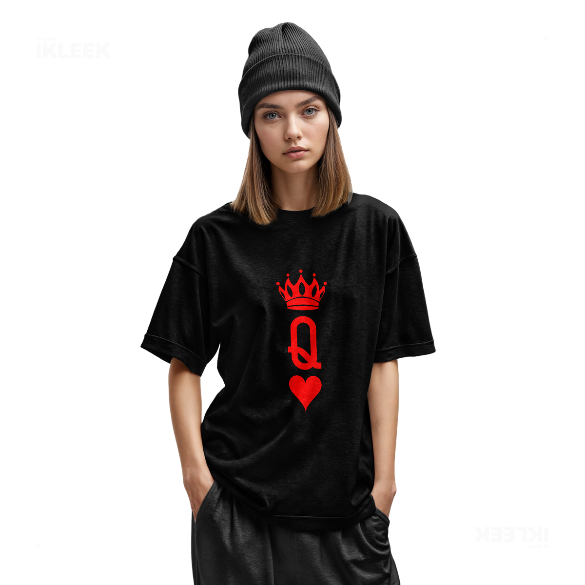 QueenOfHearts Youth T Shirt 02 Black