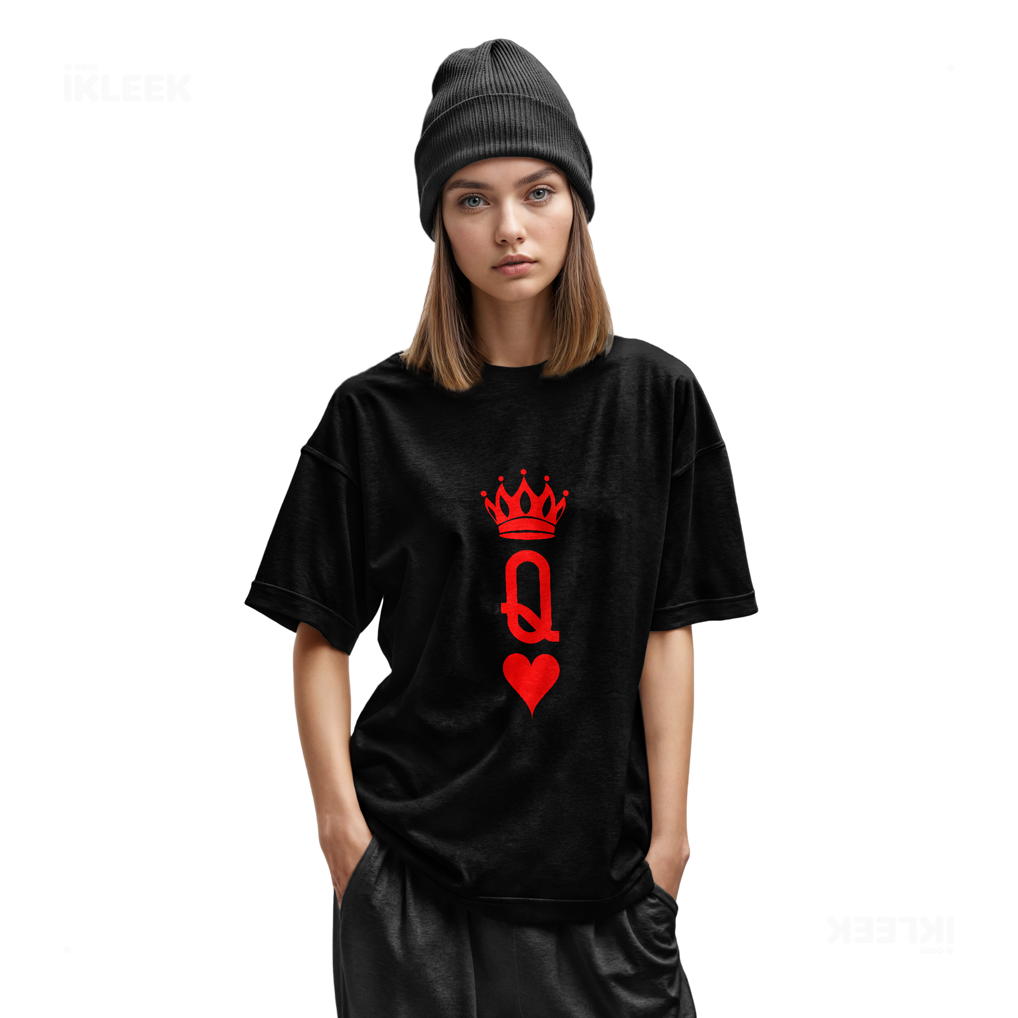 QueenOfHearts Youth T Shirt 02 Black