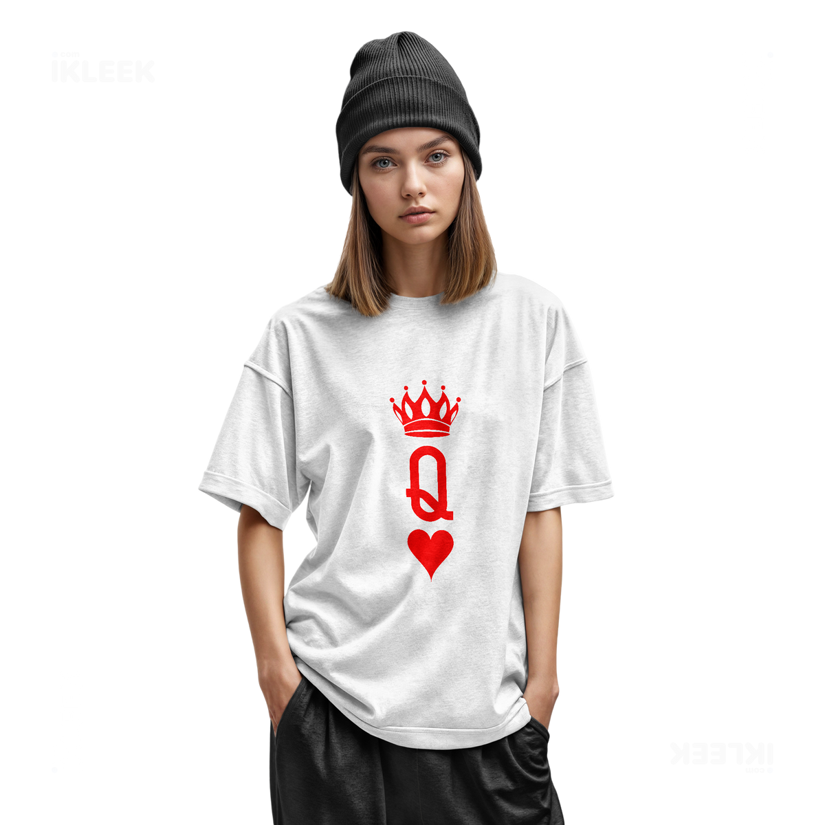 QueenOfHearts Youth T Shirt 02 White