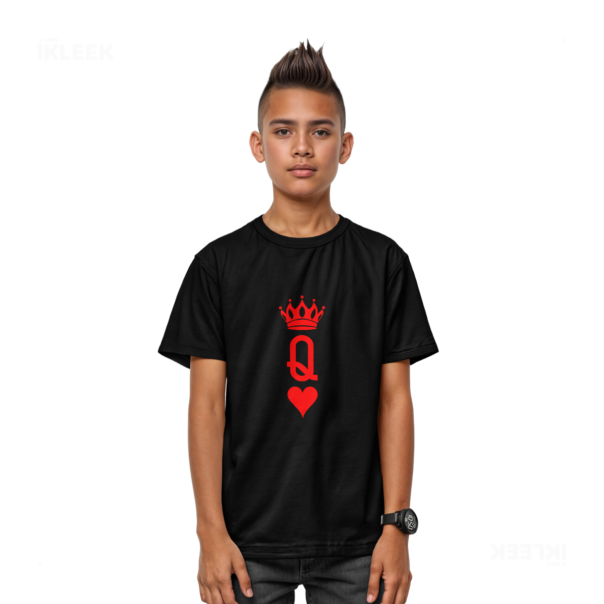 QueenOfHearts Youth T Shirt 03 Black