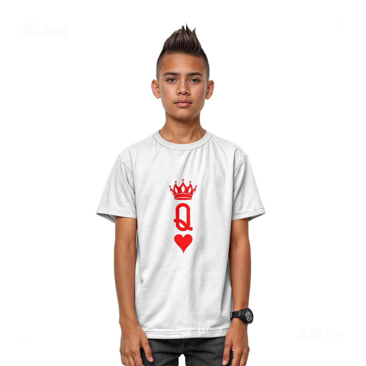 QueenOfHearts Youth T Shirt 03 White