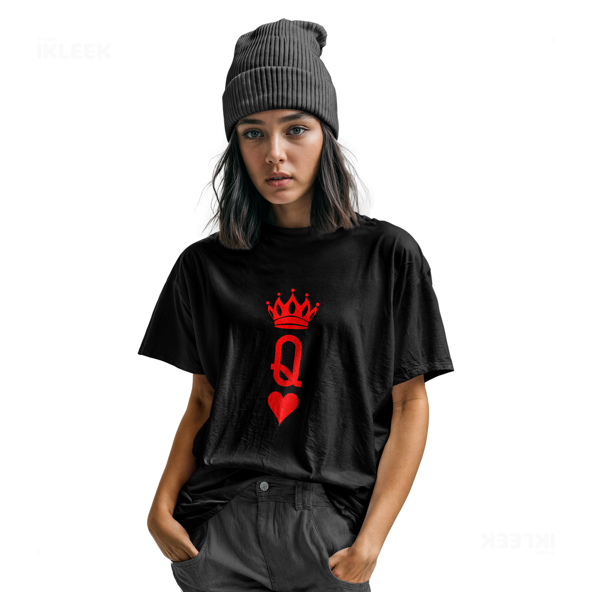 QueenOfHearts Youth T Shirt 04 Black