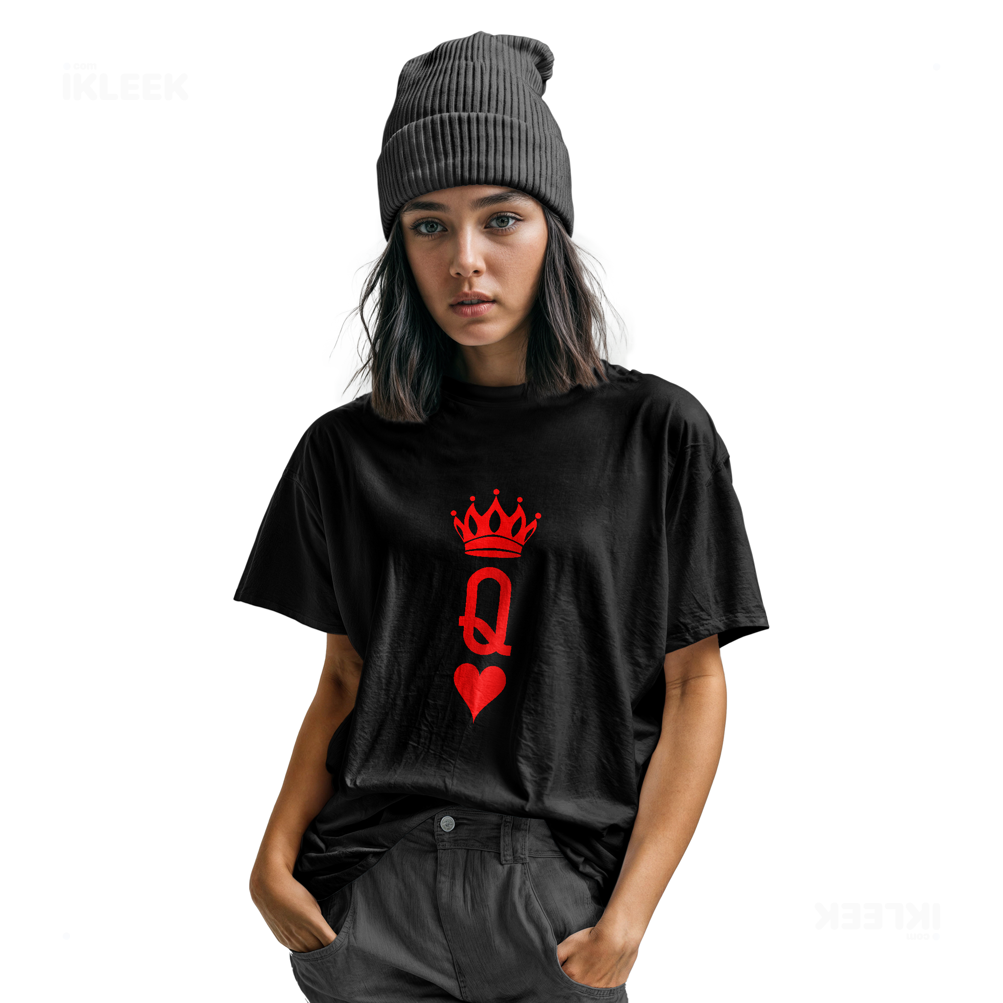 QueenOfHearts Youth T Shirt 04 Black