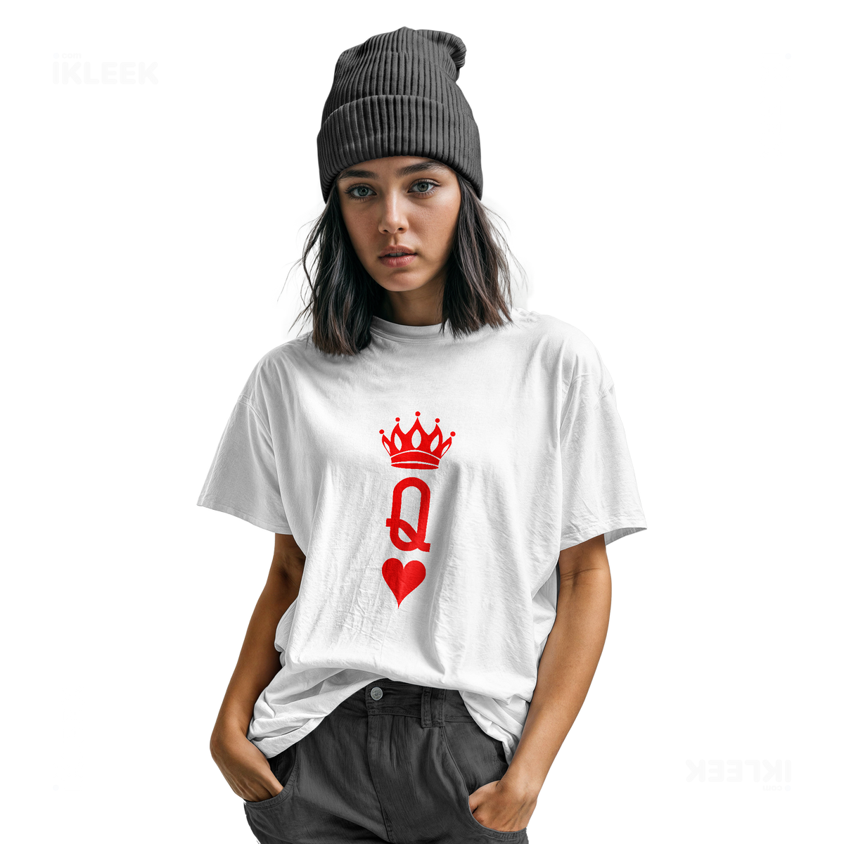QueenOfHearts Youth T Shirt 04 White