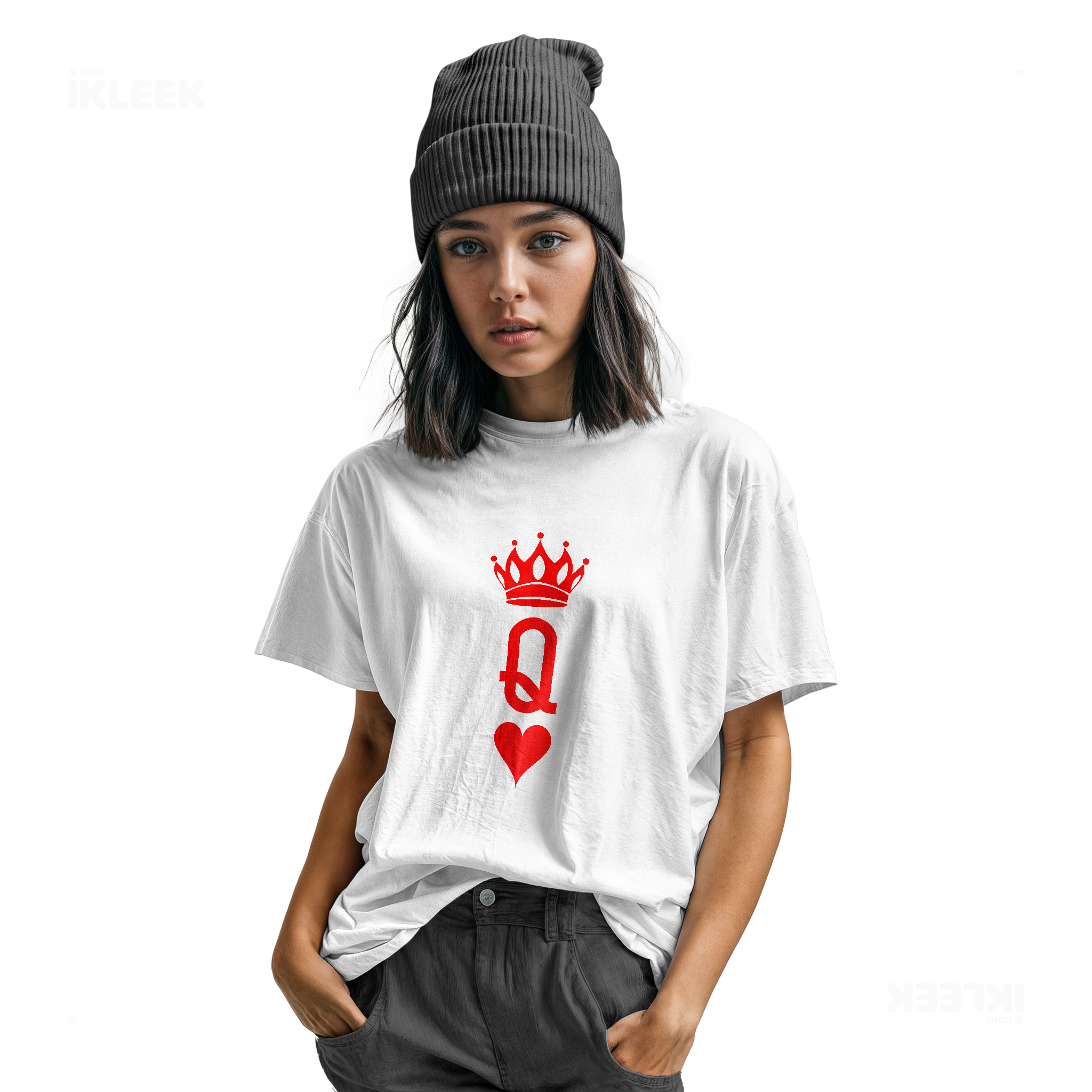 QueenOfHearts Youth T Shirt 04 White