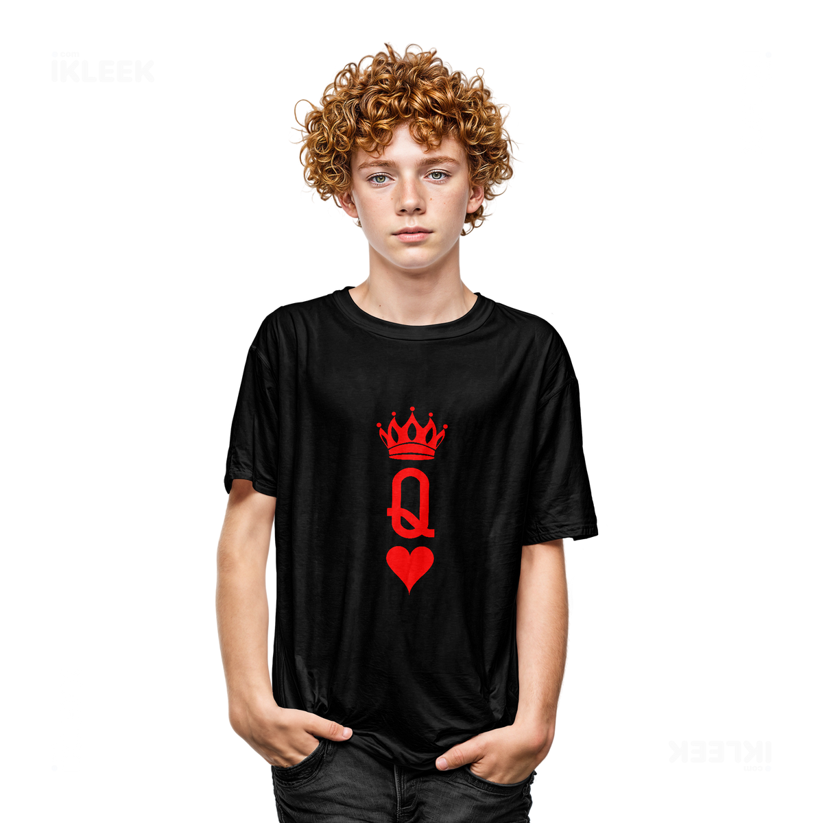 QueenOfHearts Youth T Shirt 05 Black