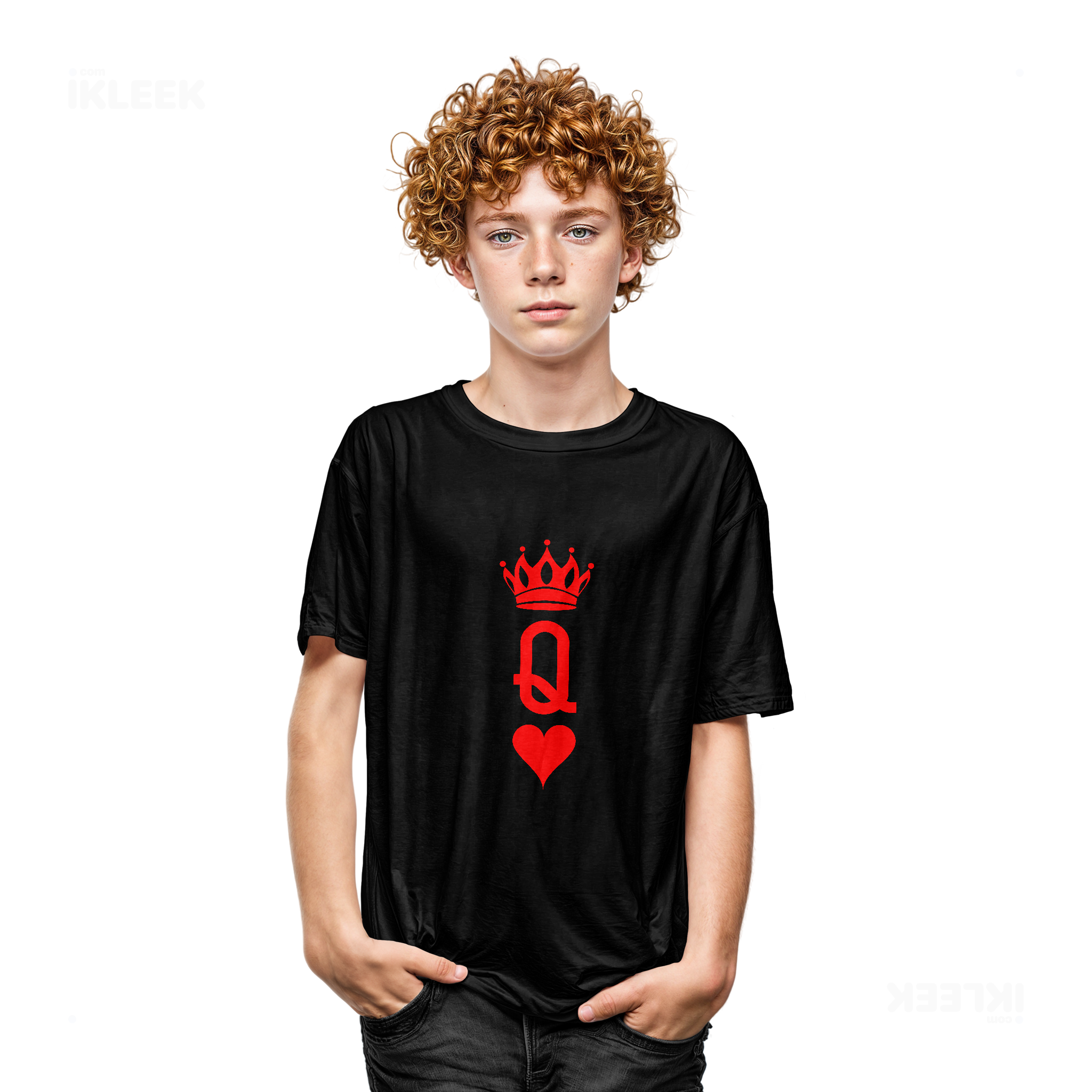QueenOfHearts Youth T Shirt 05 Black
