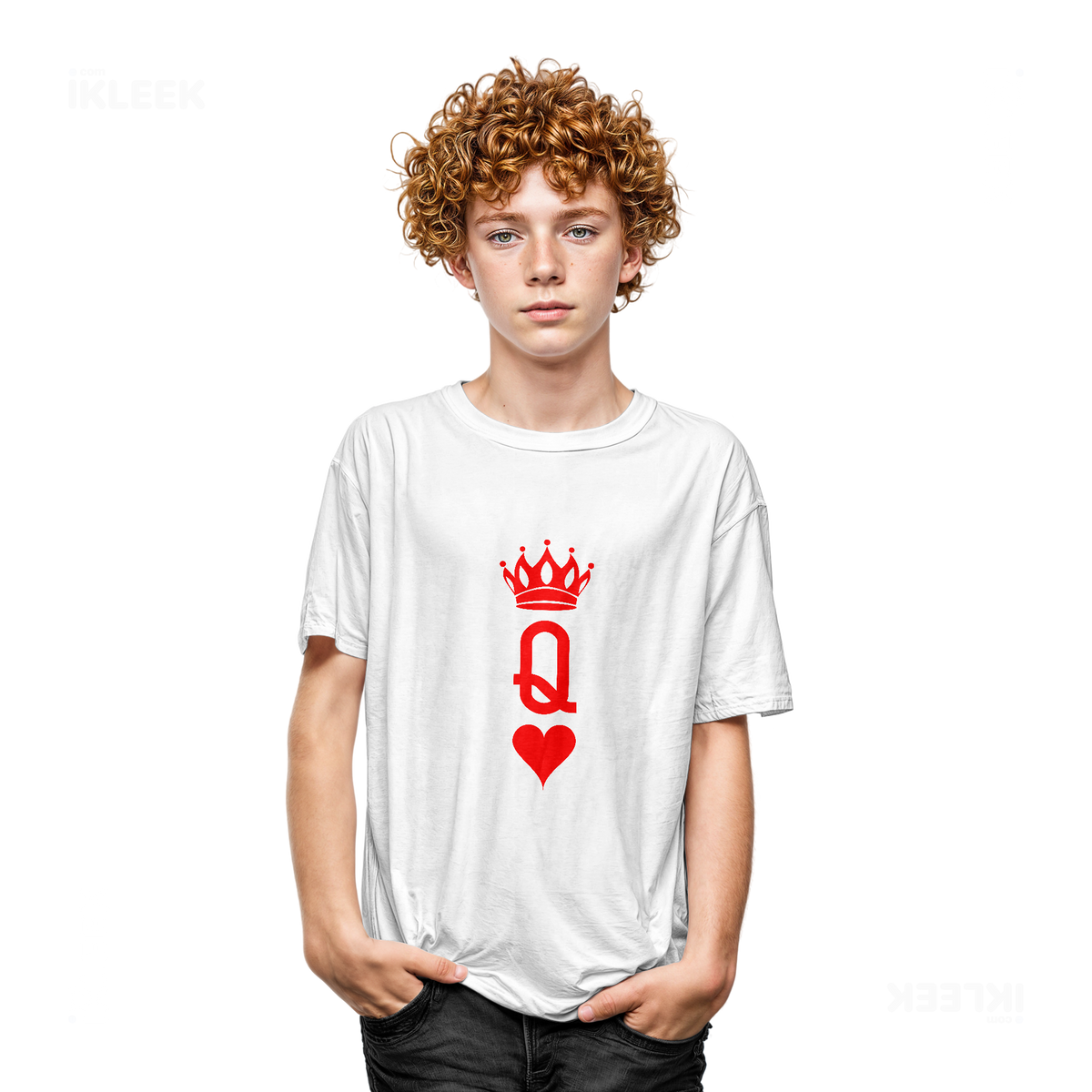 QueenOfHearts Youth T Shirt 05 White
