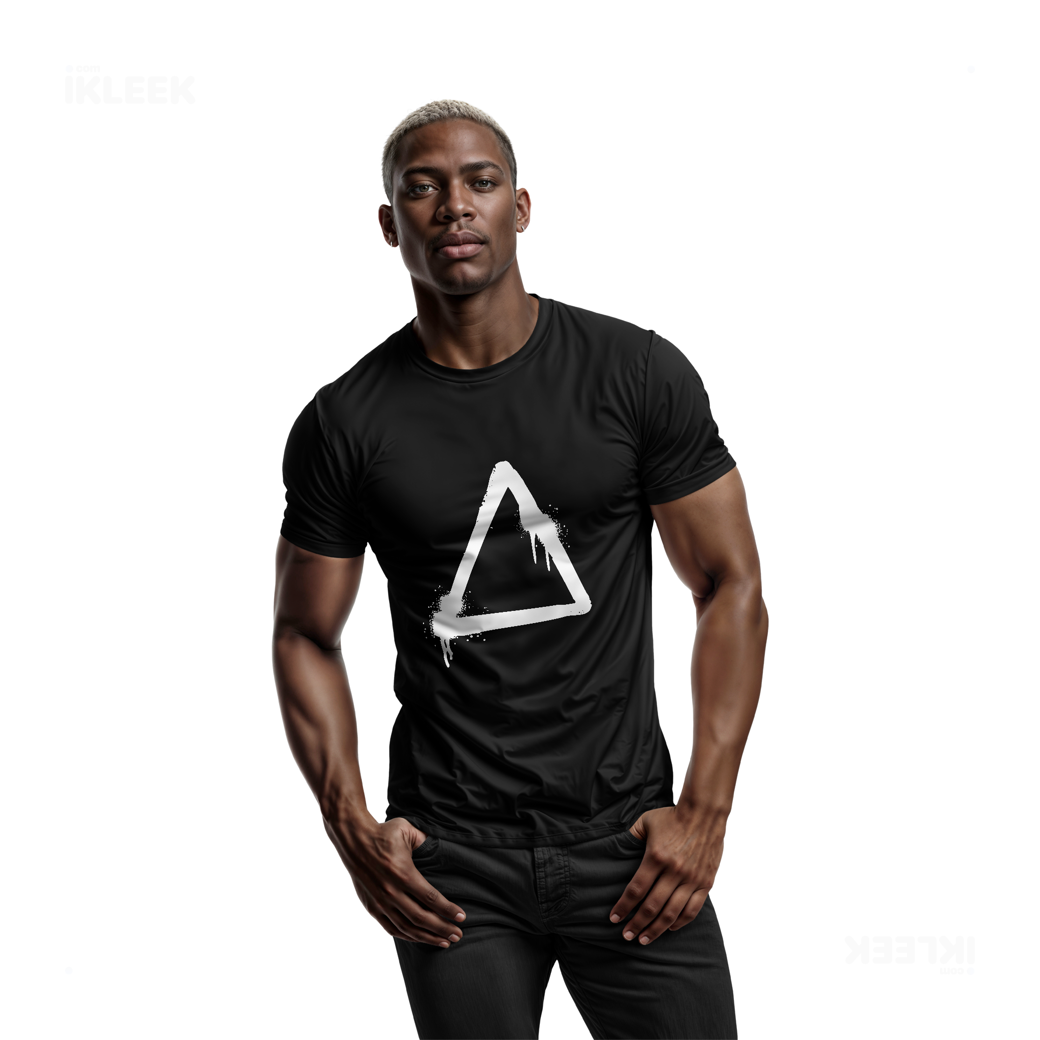 RisingTriangle Adult T Shirt 02 Black