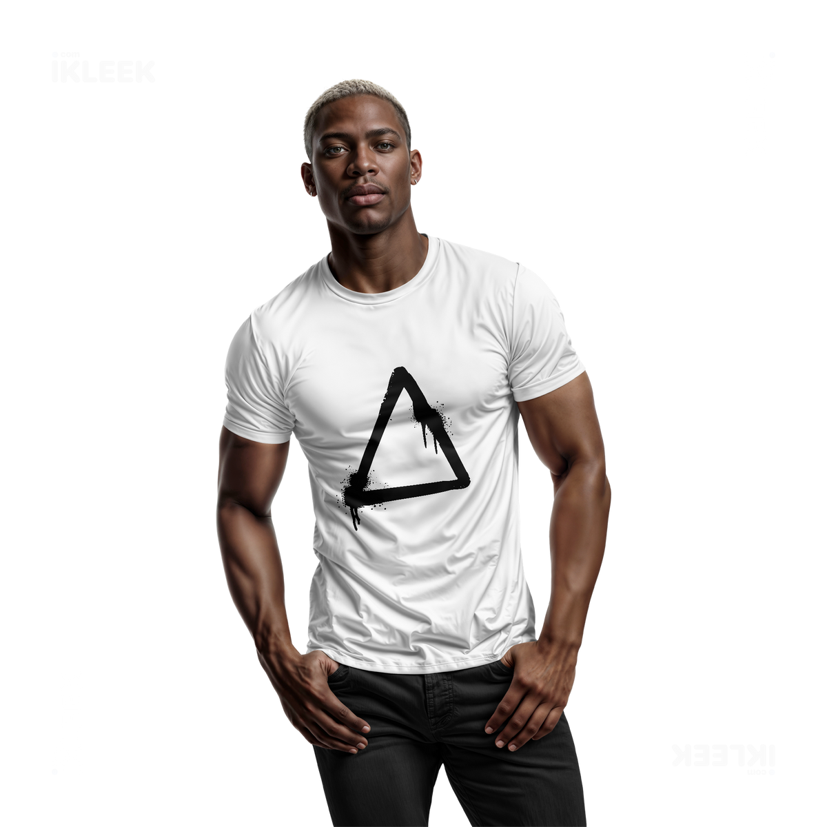 RisingTriangle Adult T Shirt 02 White