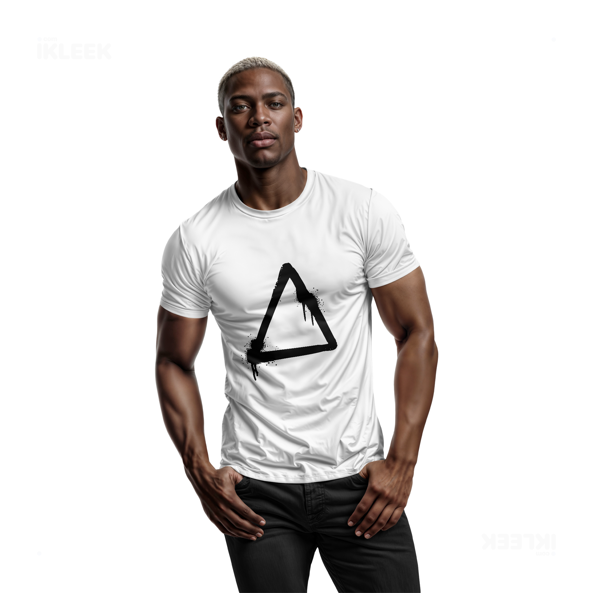 RisingTriangle Adult T Shirt 02 White