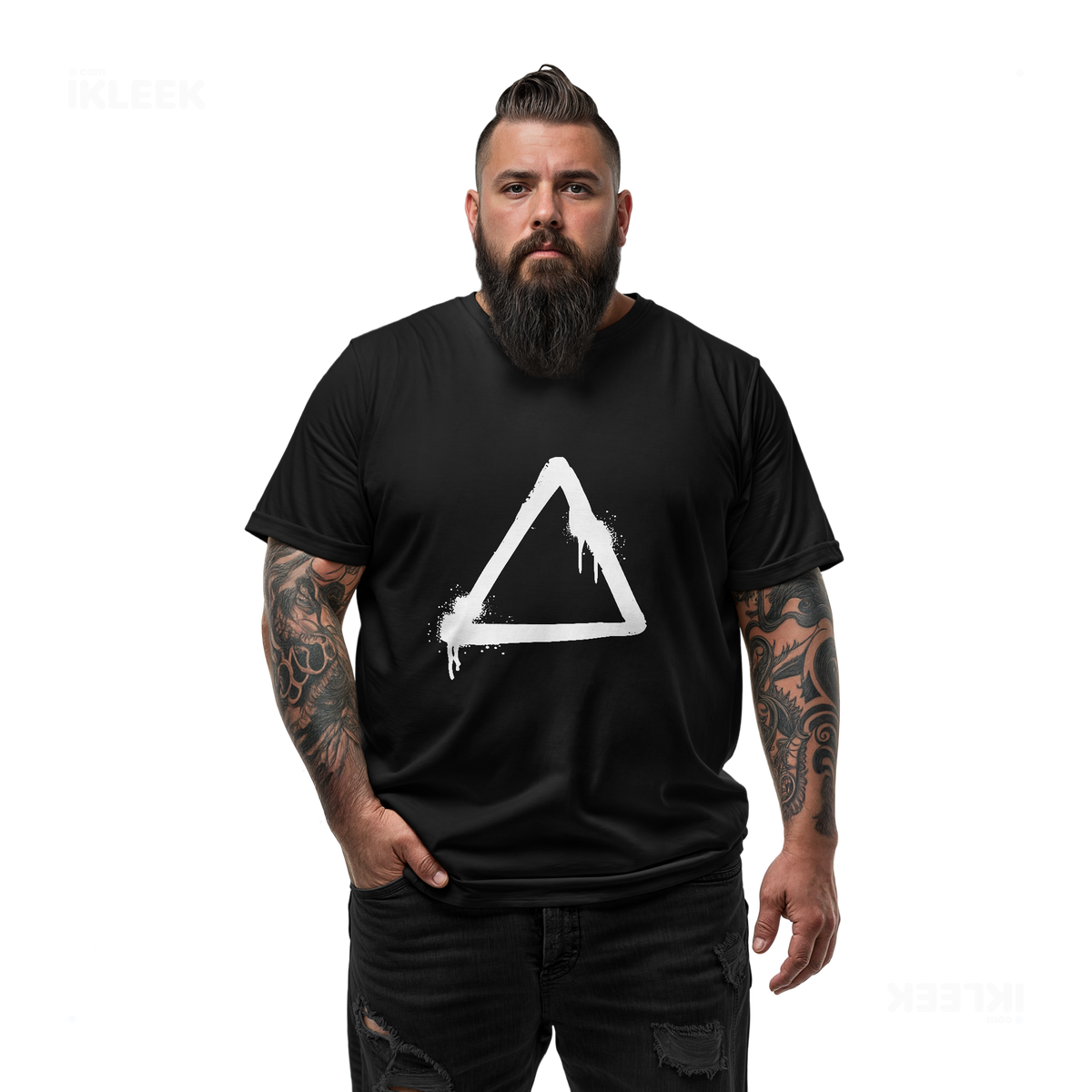 RisingTriangle Adult T Shirt 05 Black