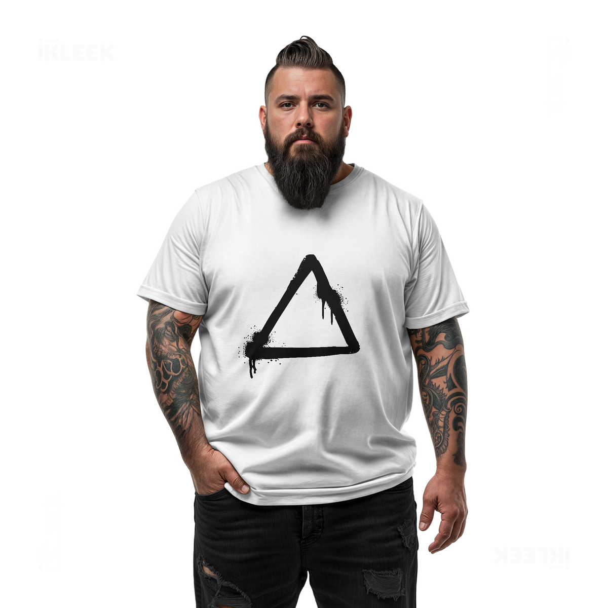 RisingTriangle Adult T Shirt 05 White